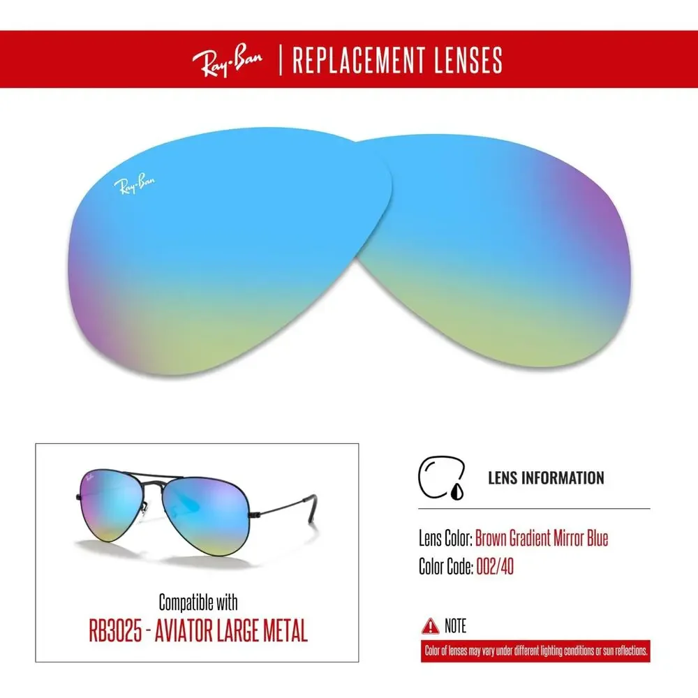 Original Replacement Lenses Ray-Ban RB3025 55M Aviator Classic or Polarized